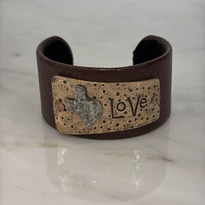 Love Leather Cuff Bracelet